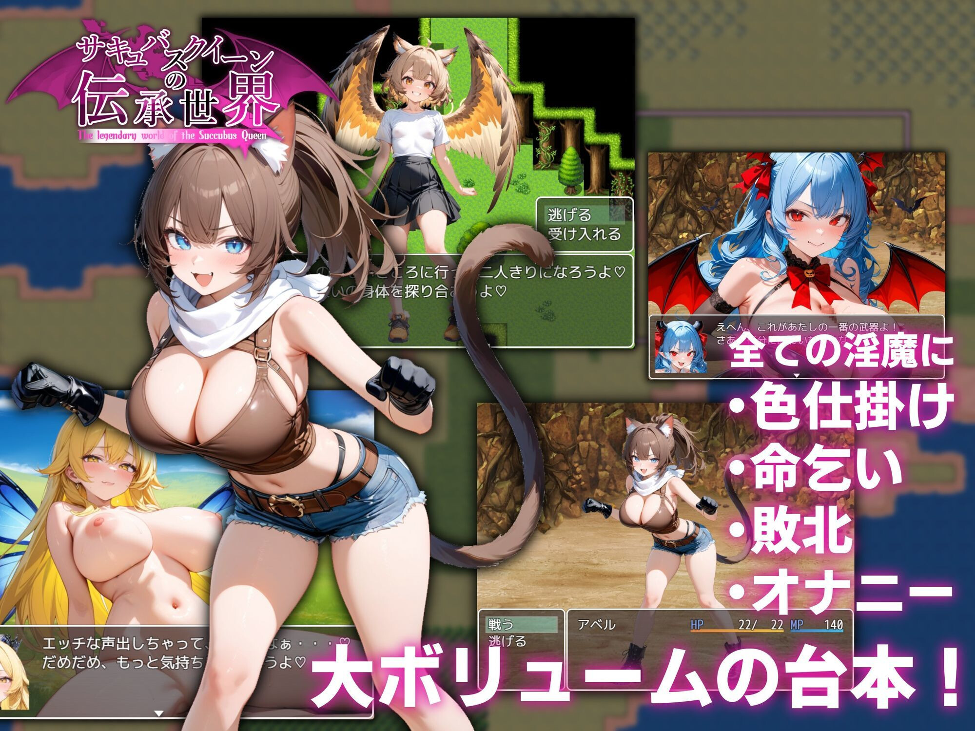 RPG/动态/AI汉化丨サキュバスクイーンの伝承世界〜マゾと淫魔と誘惑レベルドレイン色仕掛け〜 【20251022】 游戏截图 3