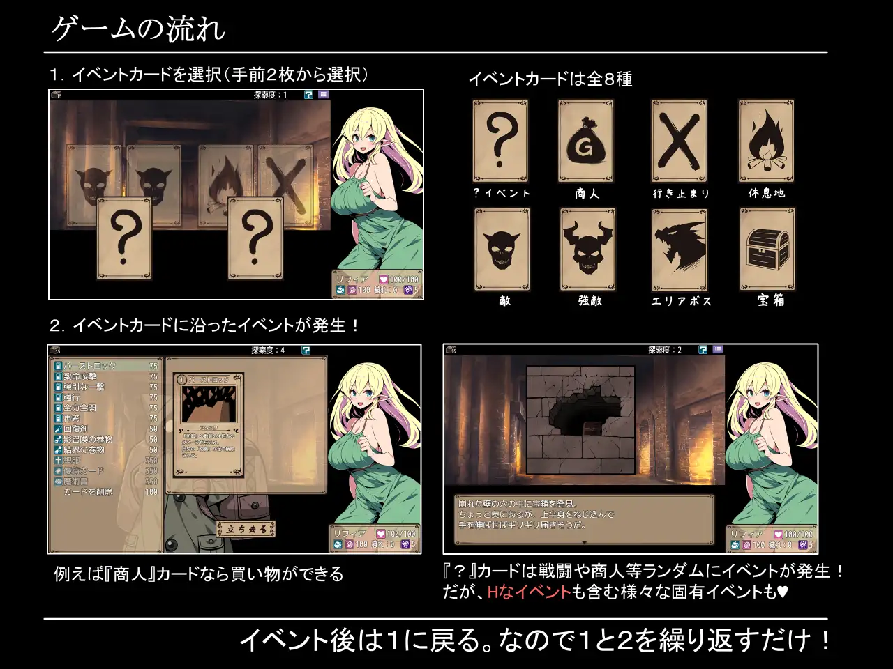 RPG/汉化丨精灵少女莉菲娅与梦幻迷宫/エルフ少女リフィアと夢幻の迷宮 Ver1.06 AI汉化版【20251210】 游戏截图 4