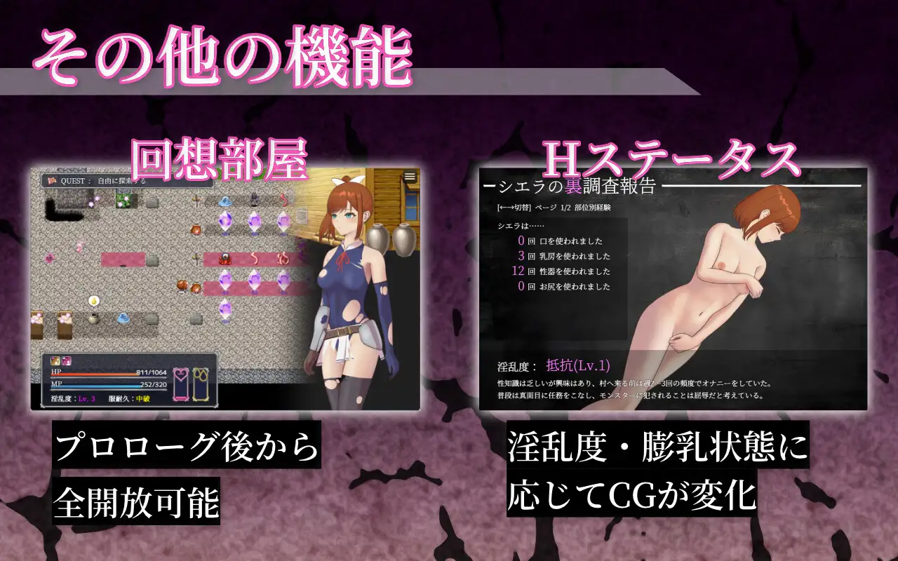 精品RPG/汉化/双端丨希耶拉的淫靡异变调查 シエラの淫らな異変調査-女剣士はソロでイク-【20260322】 游戏截图 8