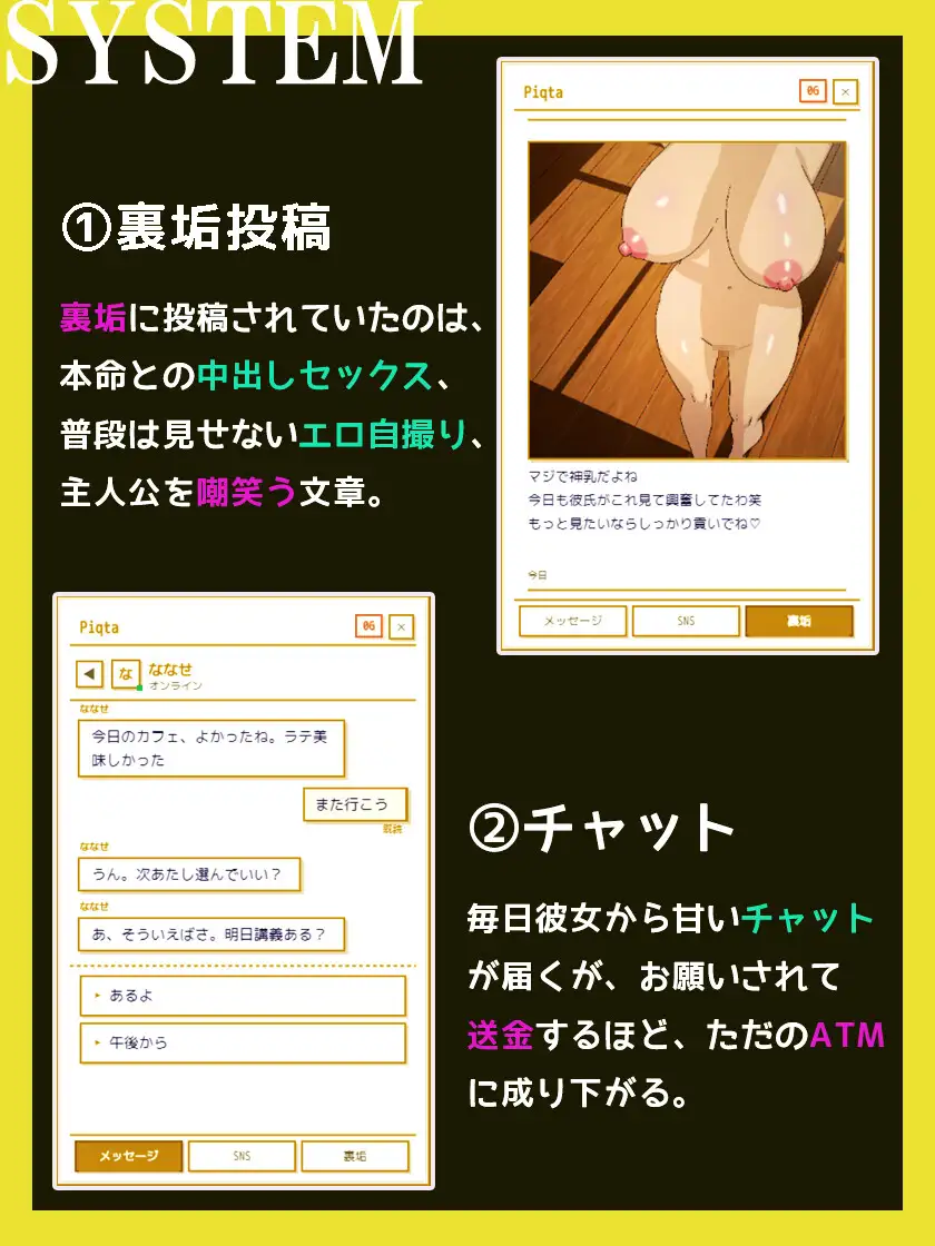 新作RPG/AI汉化/NTR丨被装成援交辣妹的女生欺骗而沦为绿帽受虐狂的故事 貢がせギャルに騙されて、寝取られマゾ化した話 ～【20260428】 游戏截图 5