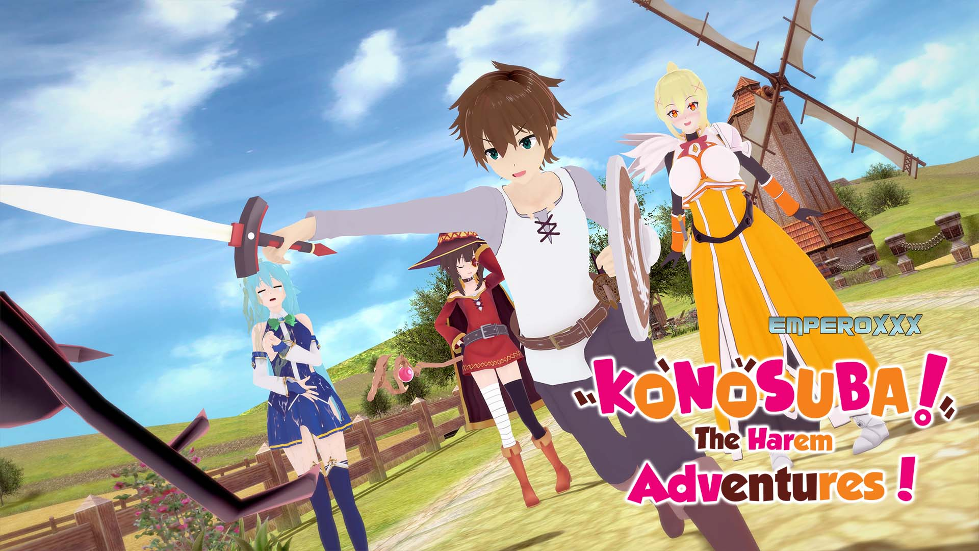 [日式SLG/沙盒/乱伦]为美好的世界献上祝福！后宫冒险 KonoSuba - The Harem Adventures v3.1a 官中版[/度盘]【20260920】 游戏截图 1