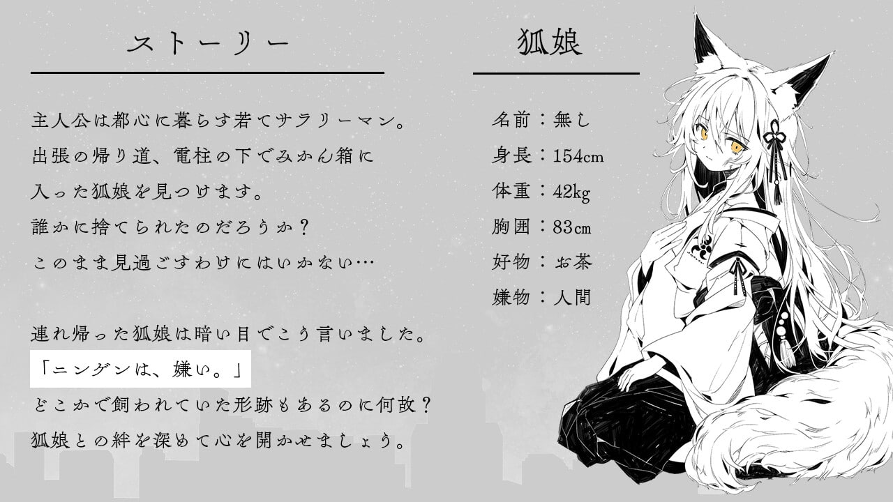 [RPG/2D/日式]捡到的狐娘逐渐亲近的夜晚 拾った狐娘が少しずつ懐いてくる夜 内嵌AI汉化版【20261001】 游戏截图 2