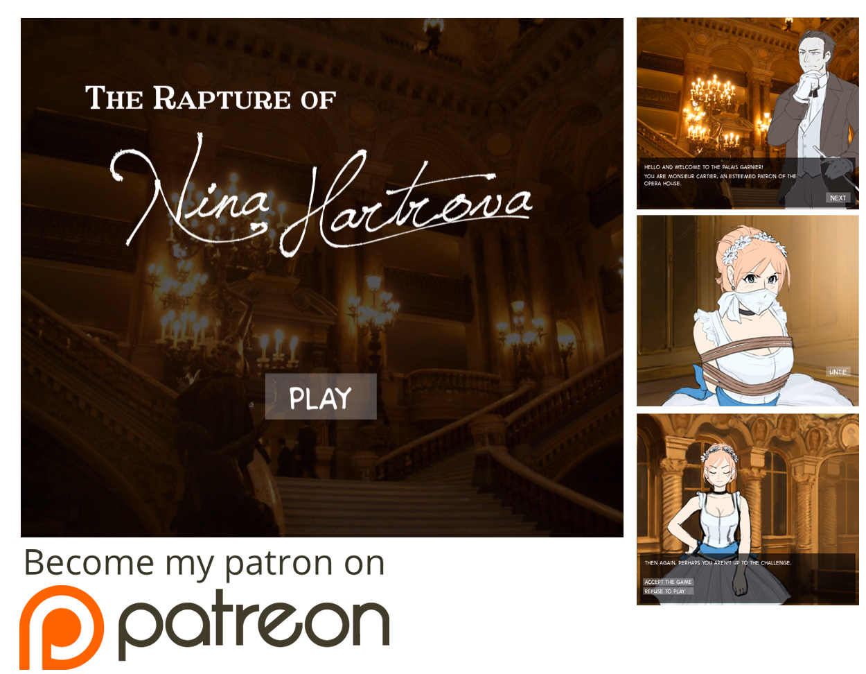 妮娜的狂喜:歌剧院调教(The Rapture of Nina Hartova Part 1)Unknown 精翻汉化 游戏截图 2