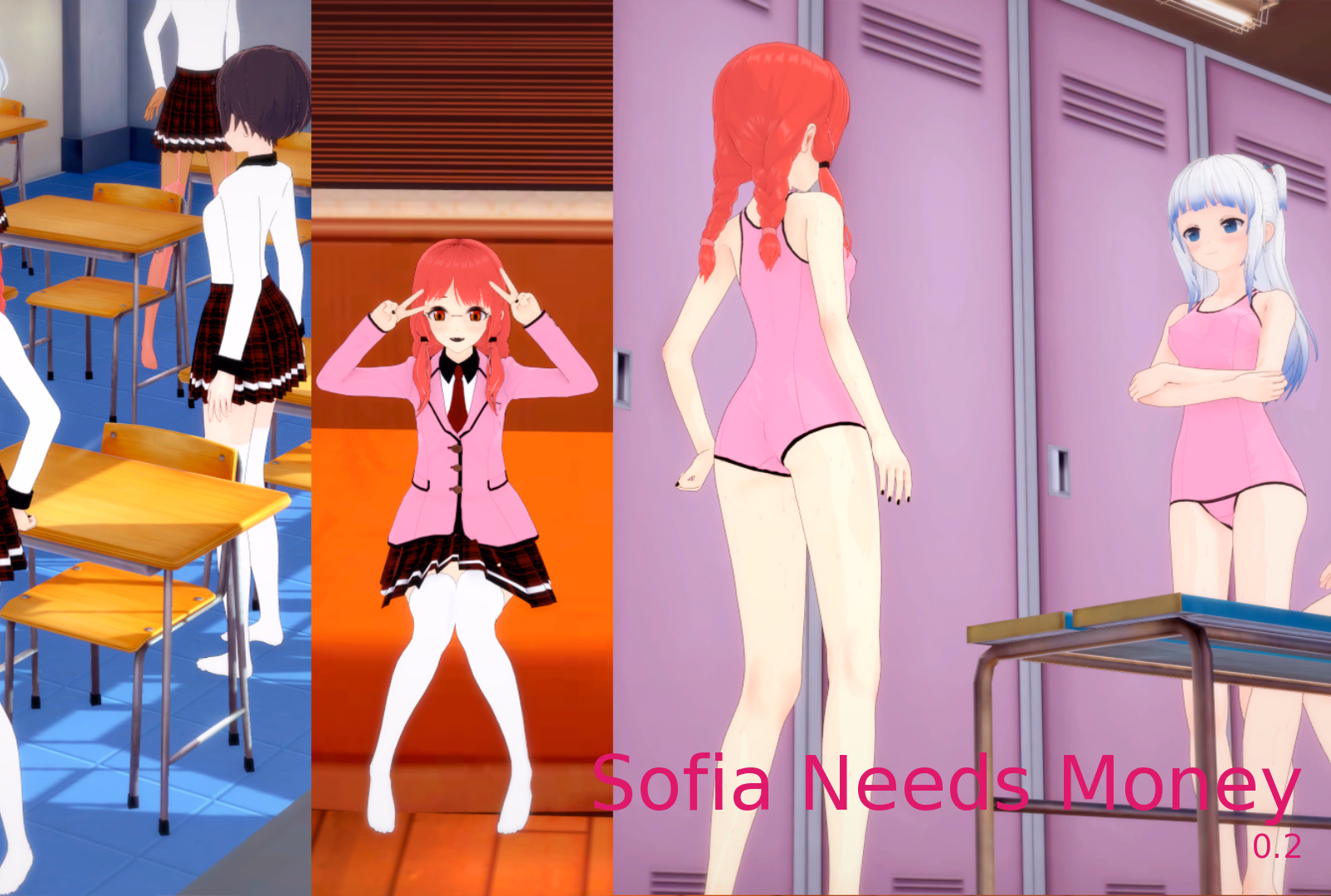 索菲亚的秘密筹款：女学生的私密写真（Sofia Needs Money）v0.2 精翻汉化 游戏截图 1