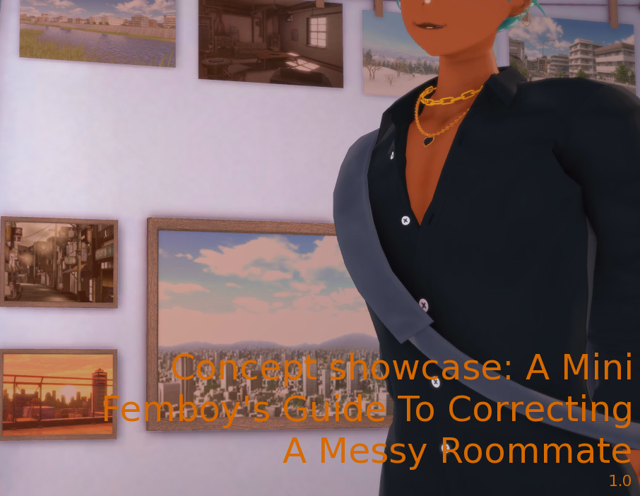 迷你伪娘纠正邋遢室友指南(A Mini Femboy's Guide To Correcting a Messy Roommate)v1.0 精翻汉化 游戏截图 1