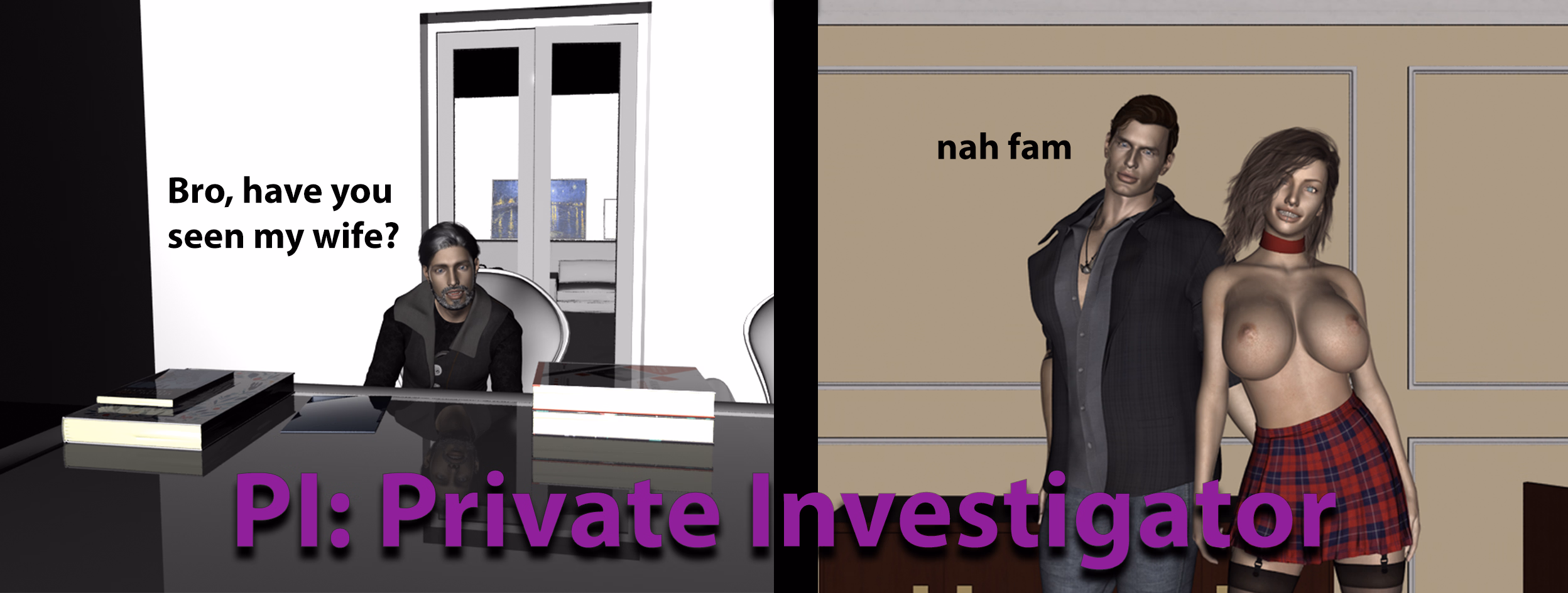 私家侦探：敲诈人妻的堕落调查（PI Private Investigator）v1.0 精翻汉化 游戏截图 1