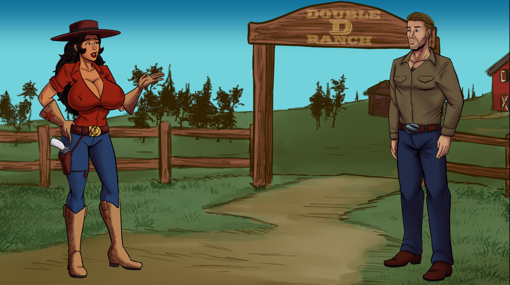 拜访巨乳农场：热情的母牛（A Visit to the Double D Ranch）v0.1 精翻汉化 游戏截图 2