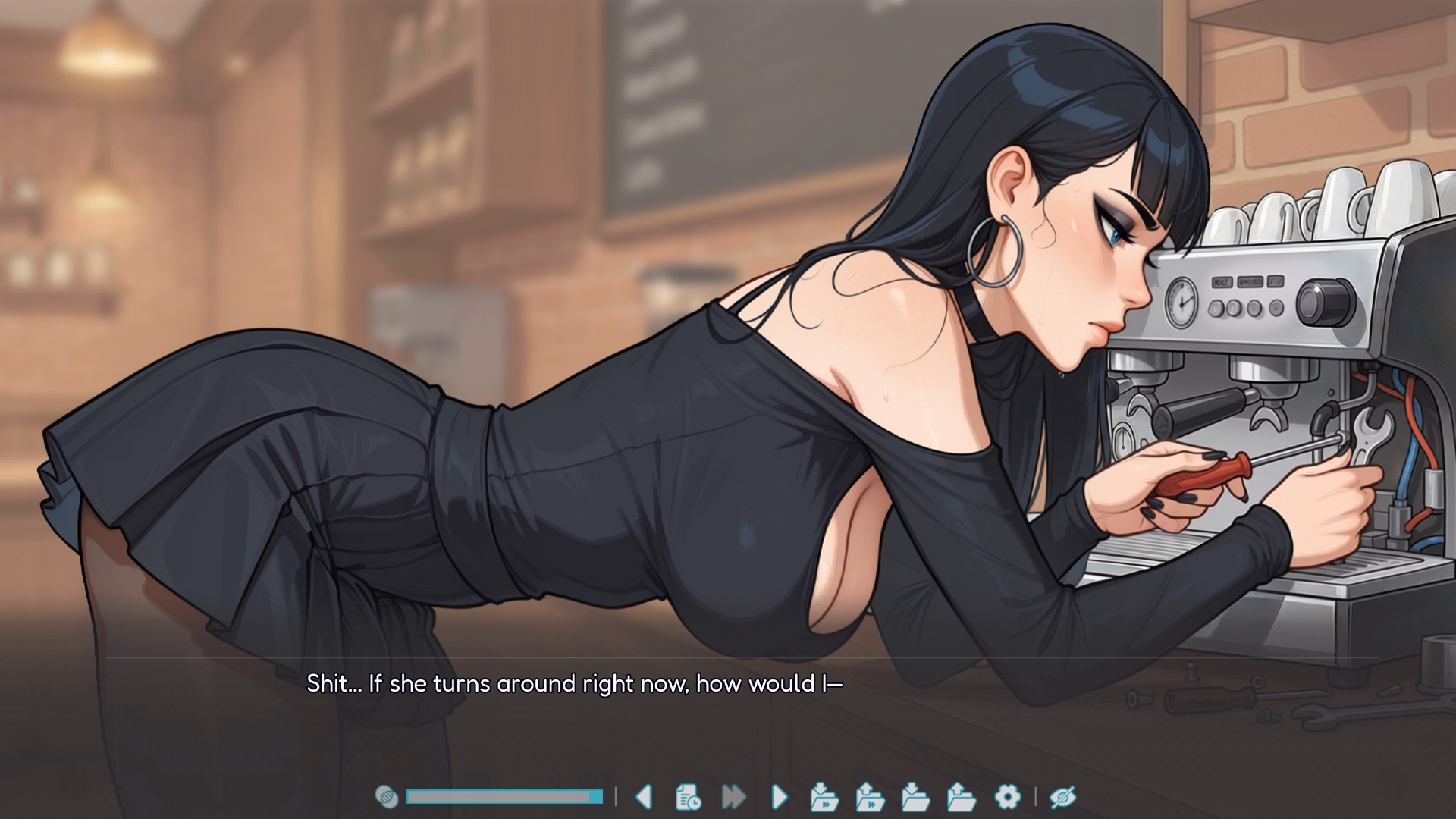 淫乱咖啡馆:伪娘与扶她的肉体招待(Femboy & Futa Cozy Cafe)Demo 精翻汉化 游戏截图 2