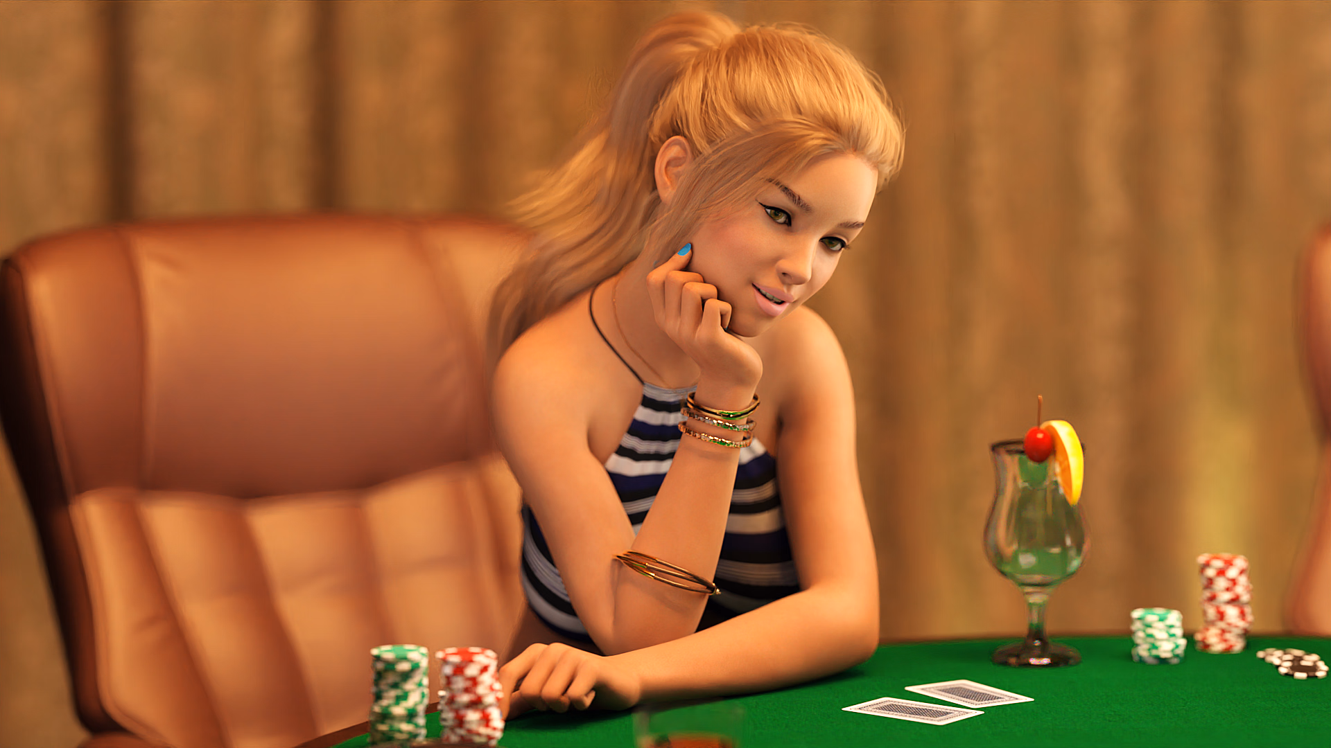 我的亲爱日记:脱衣扑克 5(My Dear Diary: Strip Poker 5)v0.7 精翻汉化 游戏截图 4