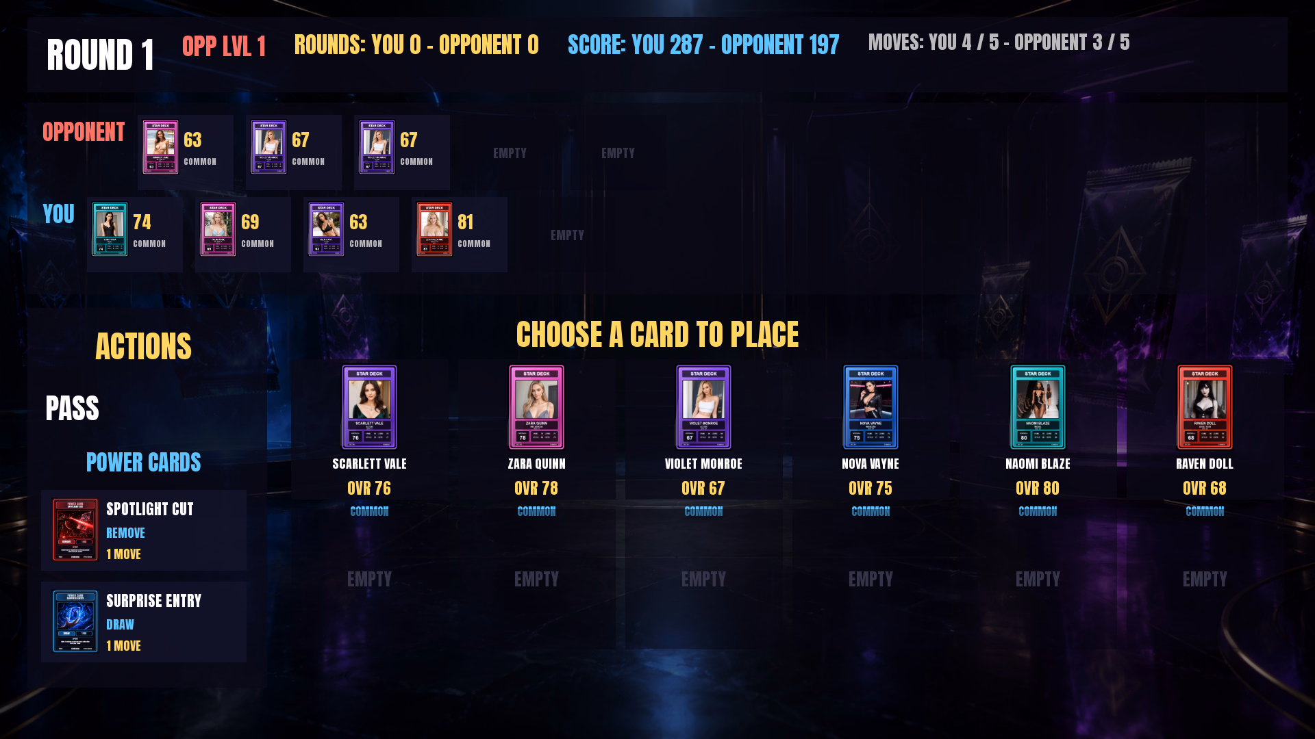 星际牌组:伪明星的爆衣对战(Star Deck)v1.1 精翻汉化 游戏截图 5