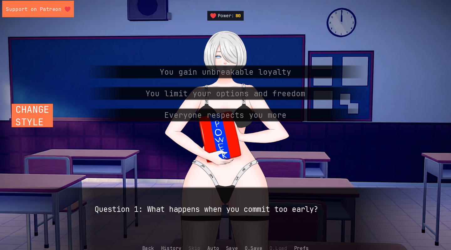 撸客学院：2B的社交调教（Gooners academy 48 Laws of Power）v1.0 精翻汉化 游戏截图 5
