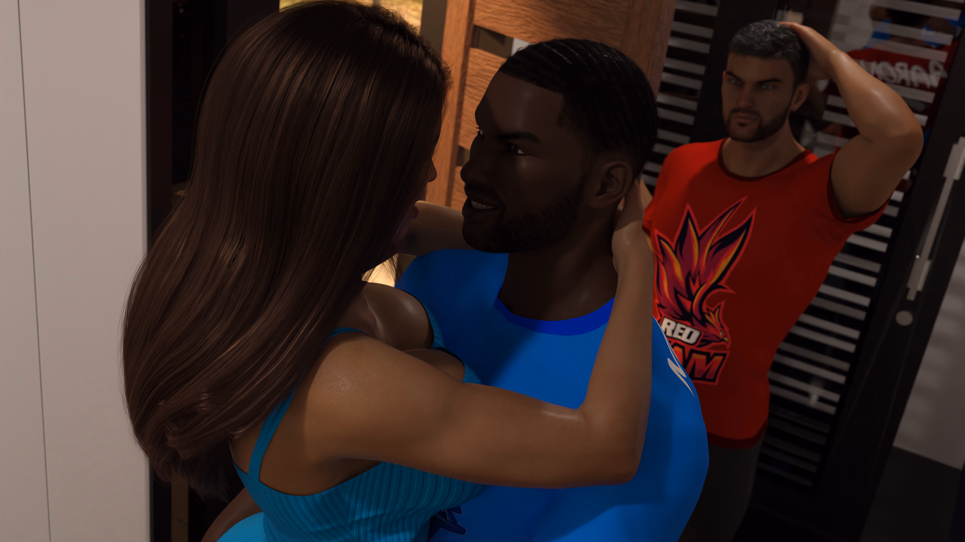 肉欲展示：比安卡与亚伦的游戏之夜（Showcase: Bianca and Aaron - Game Night）v0.4 精翻汉化 游戏截图 6