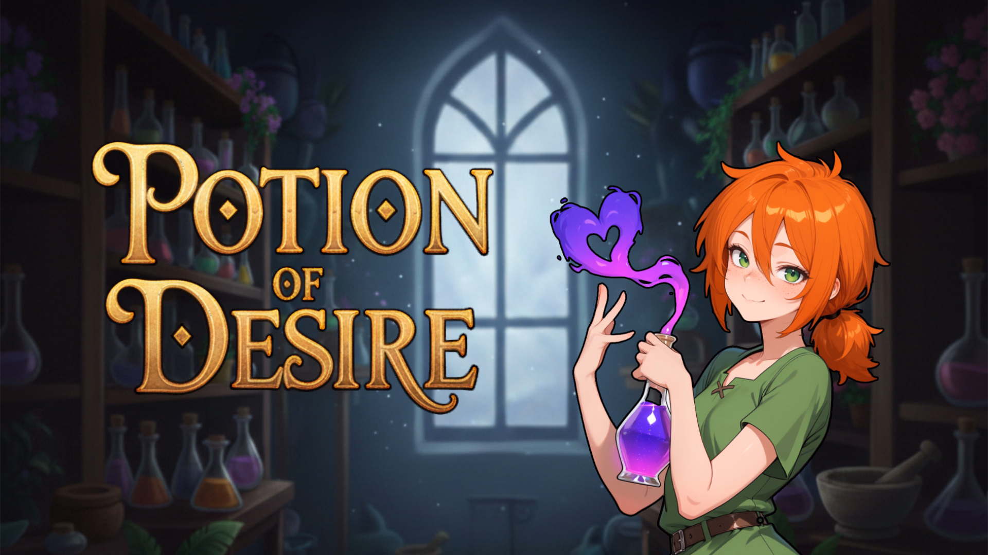 欲望魔药:贫乳炼金术士的堕落(Potion of Desire)v0.4 精翻汉化 游戏截图 1
