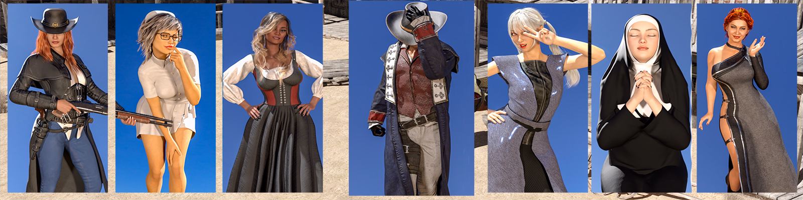 狂野西部:淫荡警长的风流小镇(A Lewd Detective in Wild West)v0.3 精翻汉化 游戏截图 1