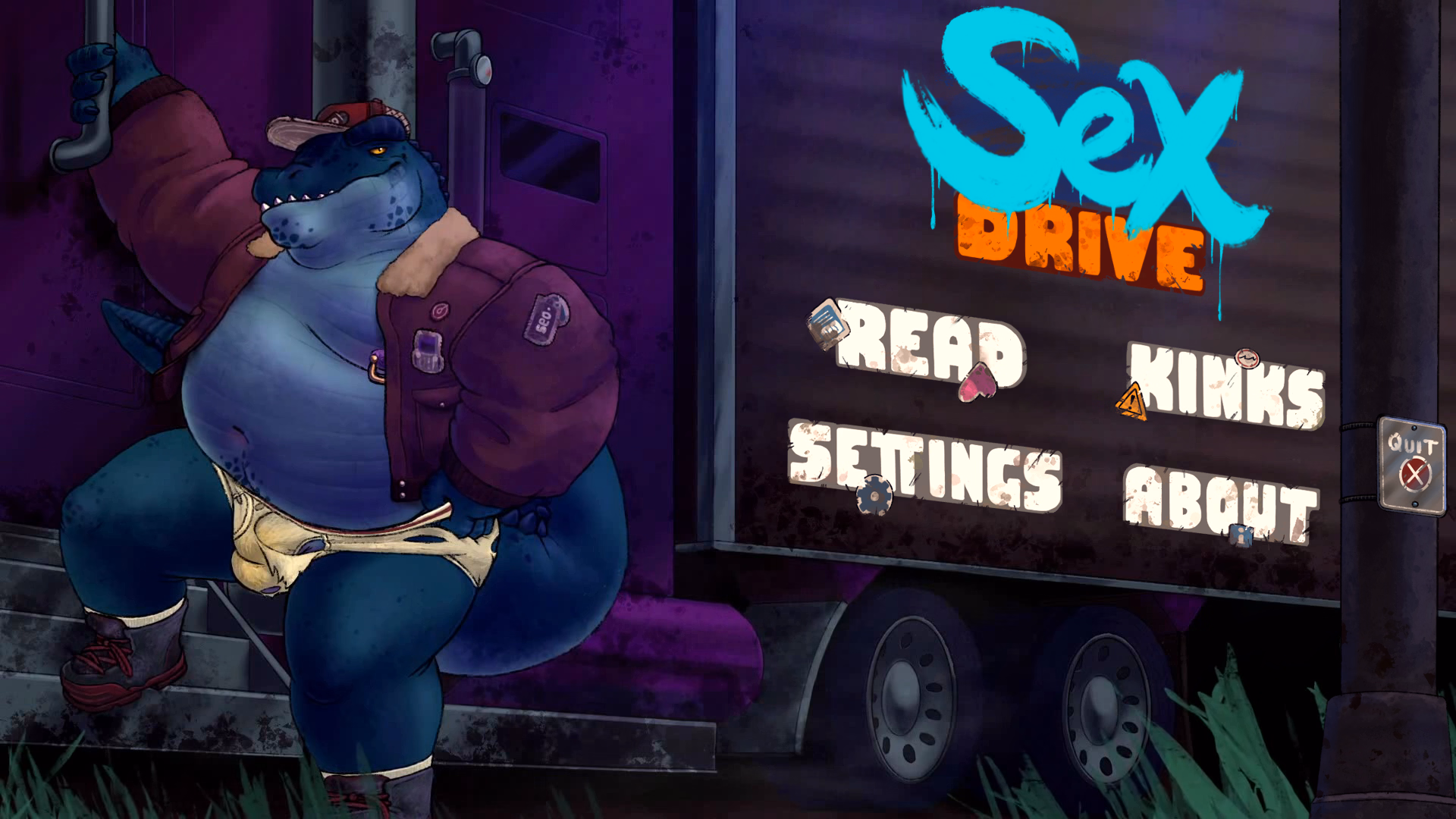 欲火驾驶:肌肉壮汉的公路群交(Sex Drive)Demo 精翻汉化 游戏截图 2