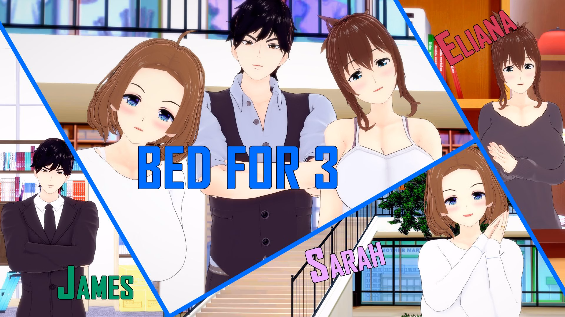 三人同床：闺蜜与同事的三角恋（Bed for 3）v0.12 精翻汉化 游戏截图 1