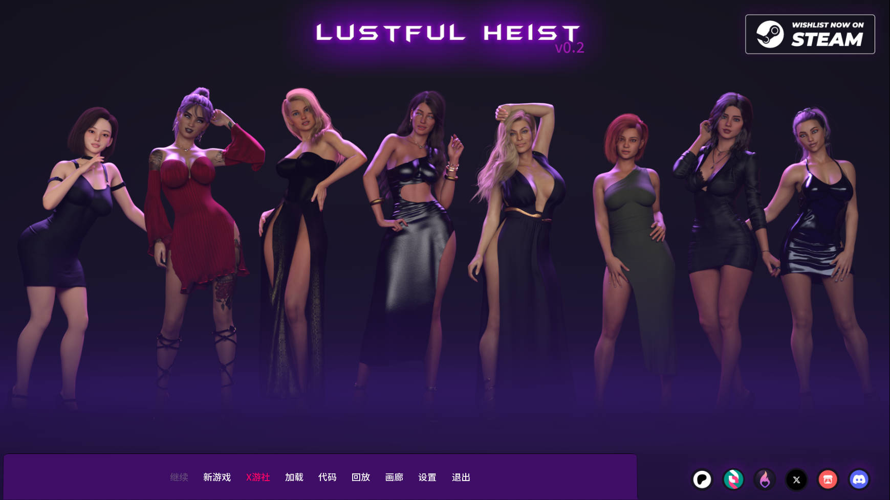 色欲劫案:狂飙与美女(Lustful Heist)v0.3 精翻汉化 游戏截图 1