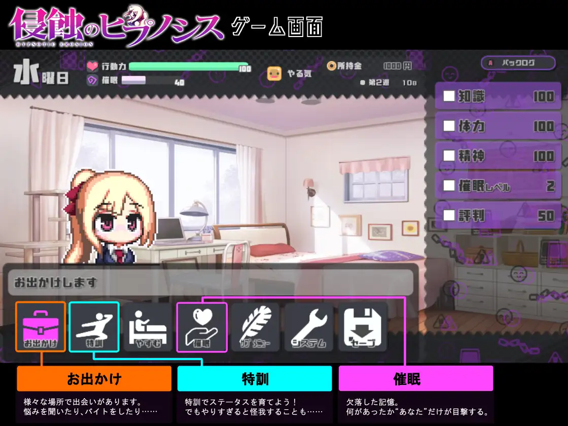 SLG丨侵蚀的催眠术/侵蝕のヒプノシス v0.62【20231119】 游戏截图 1