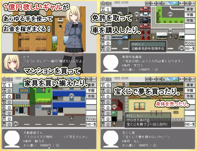 【RPG/机翻】想要大钱的女孩/大金欲しいギャル 游戏截图 4