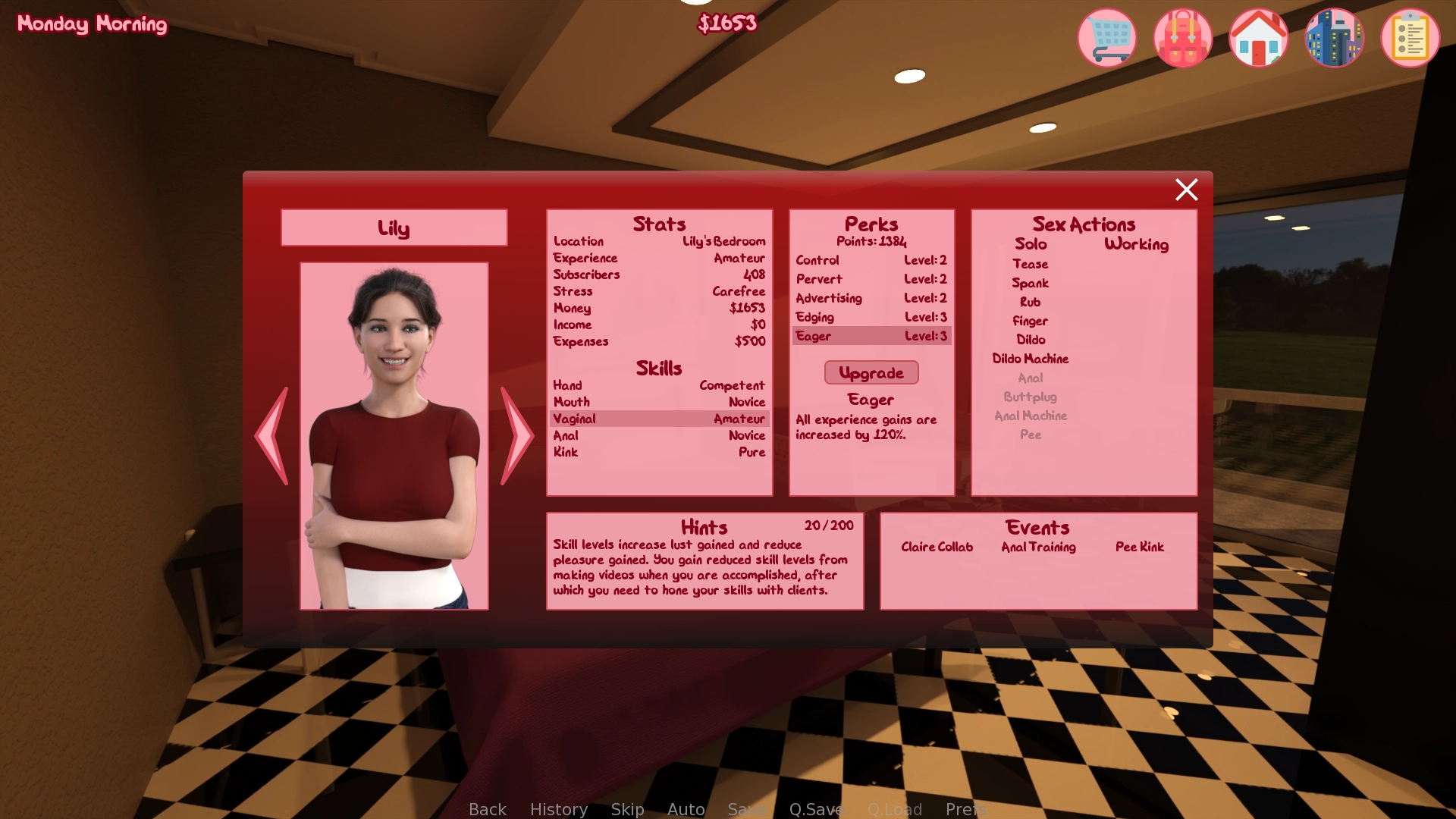 欧美SLG汉化丨和谐女孩 性工作 Harmony Girls v0.2.85 Public【20240220】 游戏截图 4