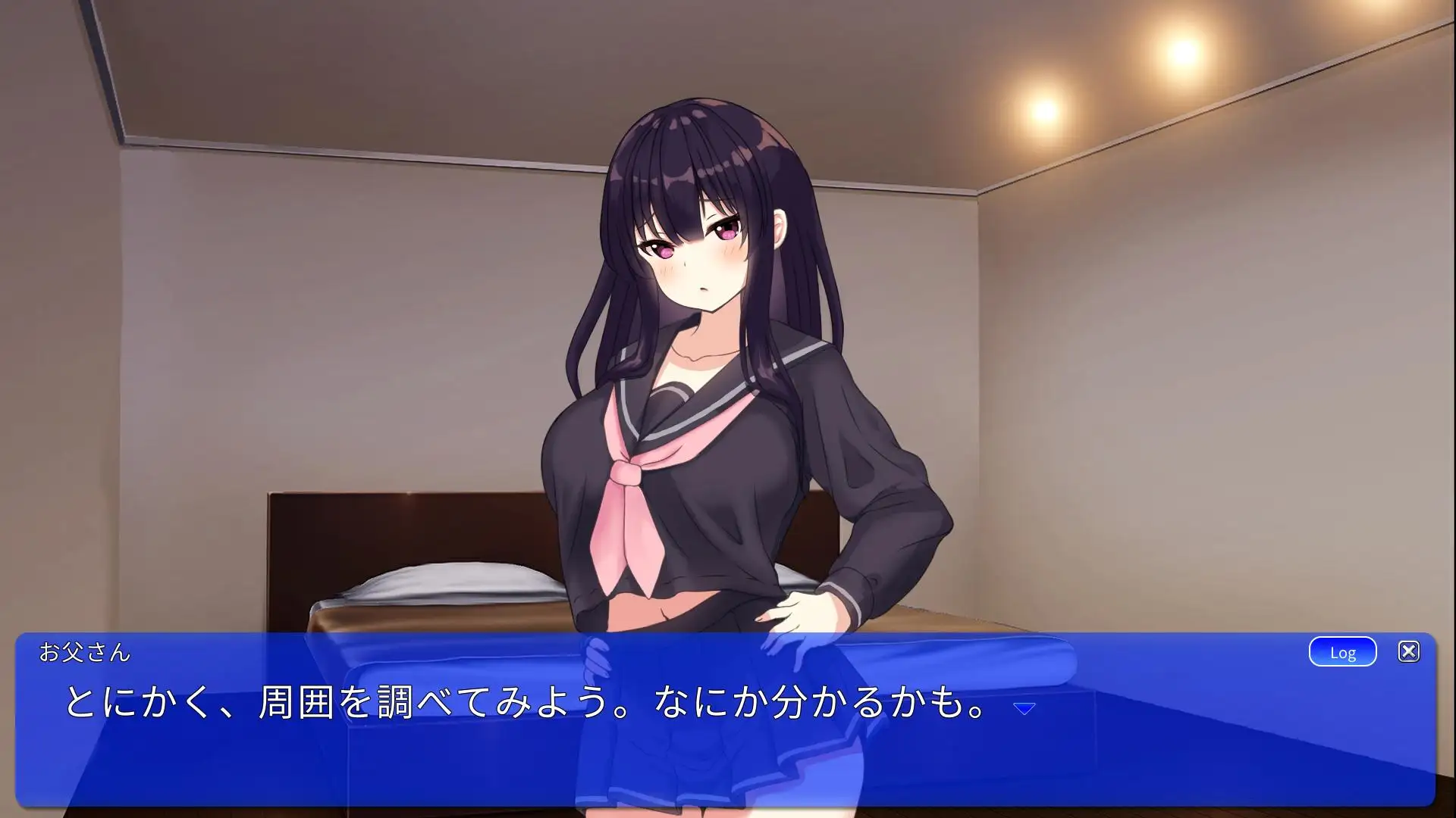 SLG/20日更新/乱伦/触摸/全动画丨父娘と密室~セックスしないと出られない部屋で反抗期の娘とエッチするLive2DおさわりSLG V2.0【20231005】 游戏截图 1
