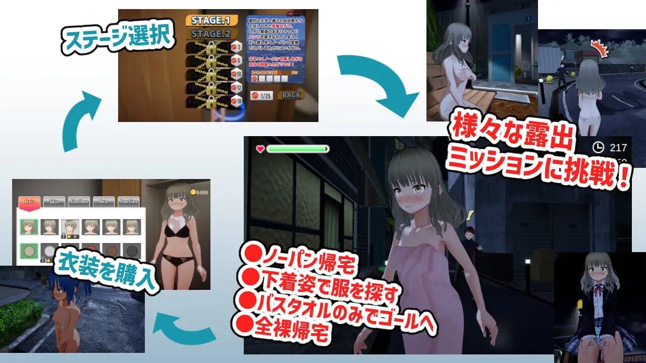 3D游戏/动态丨全裸回家～草薙凪沙想回家～/全裸帰宅～草薙なぎさは帰りたい～ Ver2.0【20250805】 游戏截图 4