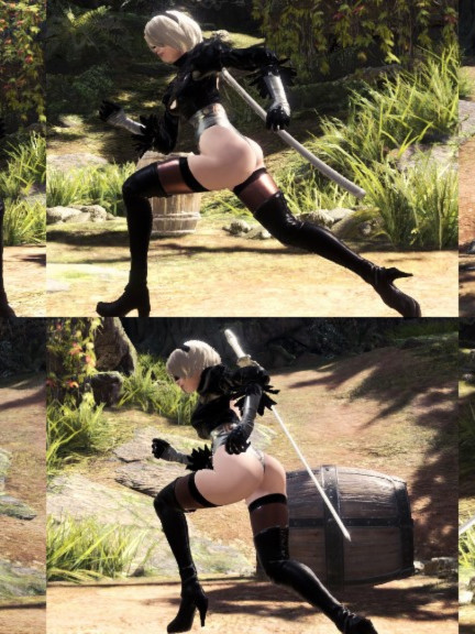 魔物猎人2B H战斗