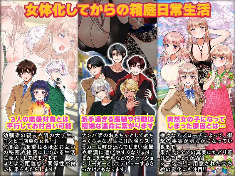 探索RPG/生活日常/AI汉化丨变成了女人（やめろよお前らっ!だから俺は男なんだってばっ!）V1.1 内置AI汉化【20241216】 游戏截图 2