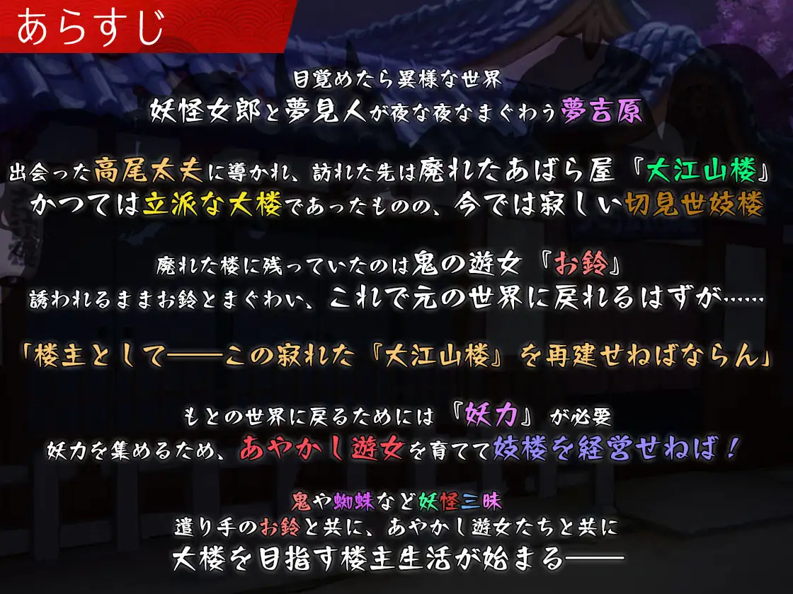 精品SLG/汉化/动态丨梦吉原的妖异妓楼~妖怪大楼重建谭~/夢吉原のあやかし妓楼 ~妖怪大楼再建譚~ Ver1.041 AI汉化版【20250723】 游戏截图 3