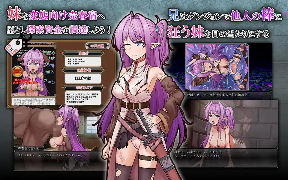 RPG/AI汉化丨 网络出轨发情精灵妹妹剑士塞莉卡 ネトラレ発情エルフ妹剣士セリカ +存档 【20241102】 游戏截图 2